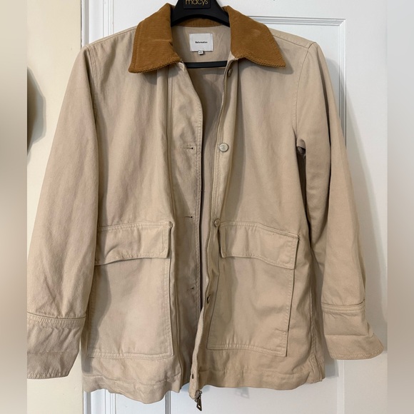 Reformation Archer Denim Jacket Coyote - Size S - Picture 9 of 10